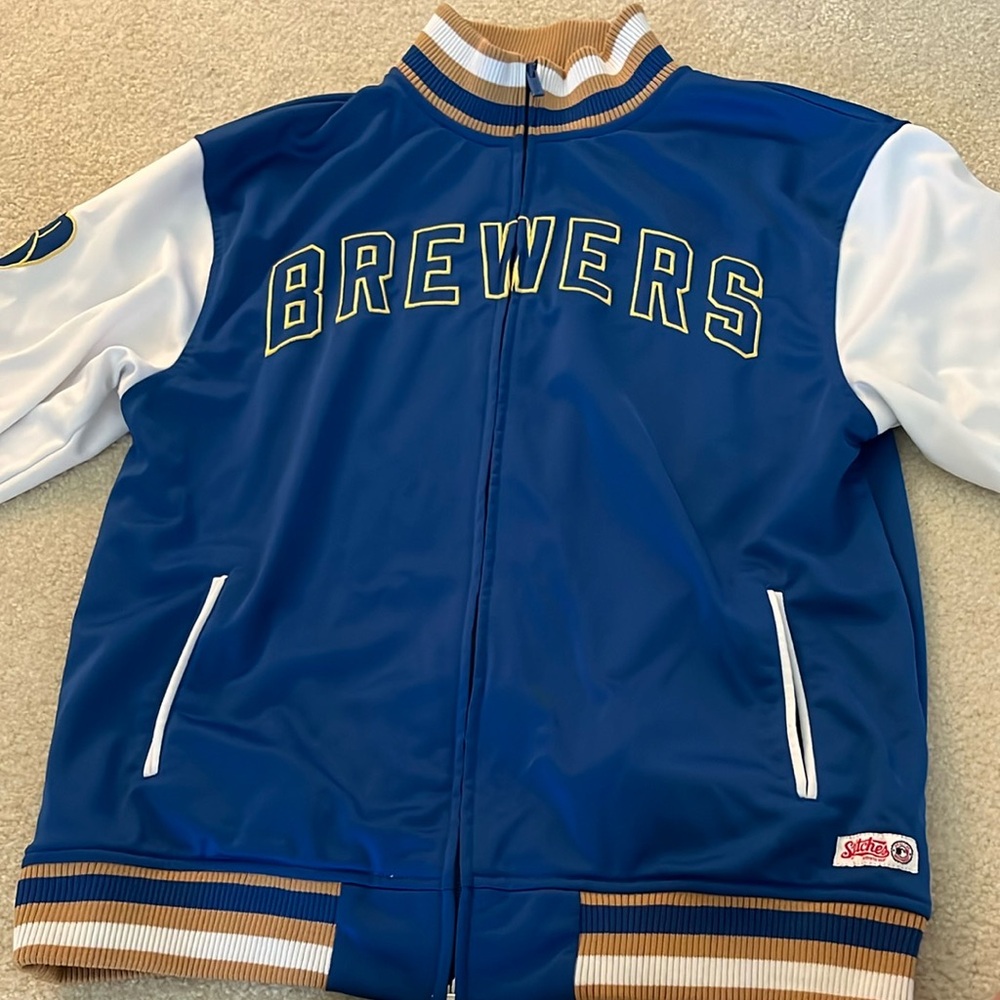 Stitches Brewers Bomber Zip Up